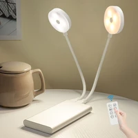 mini led eye care book lights remote control dimmable mini round reading desk lamp usb plug laptop keyboard lighting night light