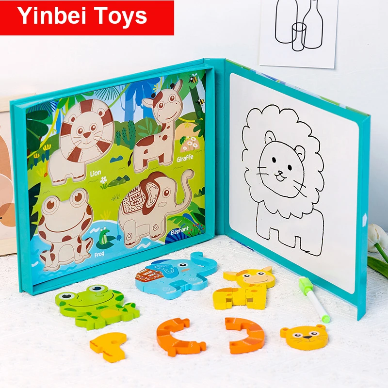 

Drawing Board and Spell Board 2 In 1 Puzzle for Boys Boy Gift 3D Diy Kids Learning Toys Educational Montessori Toys Children Toy