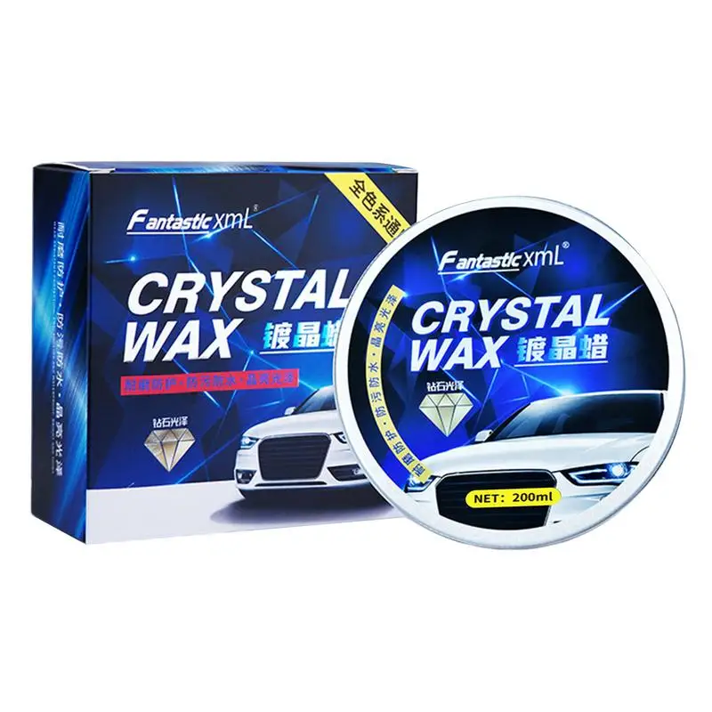 

200g Car Wax Crystal Plating Set Hard Glossy Wax Layer Covering Paint Surface Coating Formula Waterproof Film Car Polish