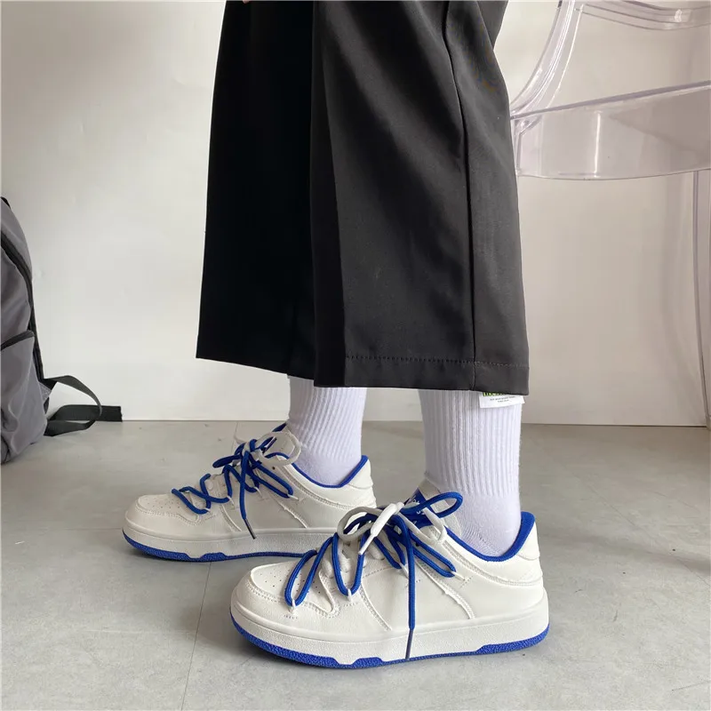 

Blue Flat High 2022 New Women Fashion Sport Little White Shoes Tennis Female Vulcanized Platform Casual Sneakers Zapatos Mujer