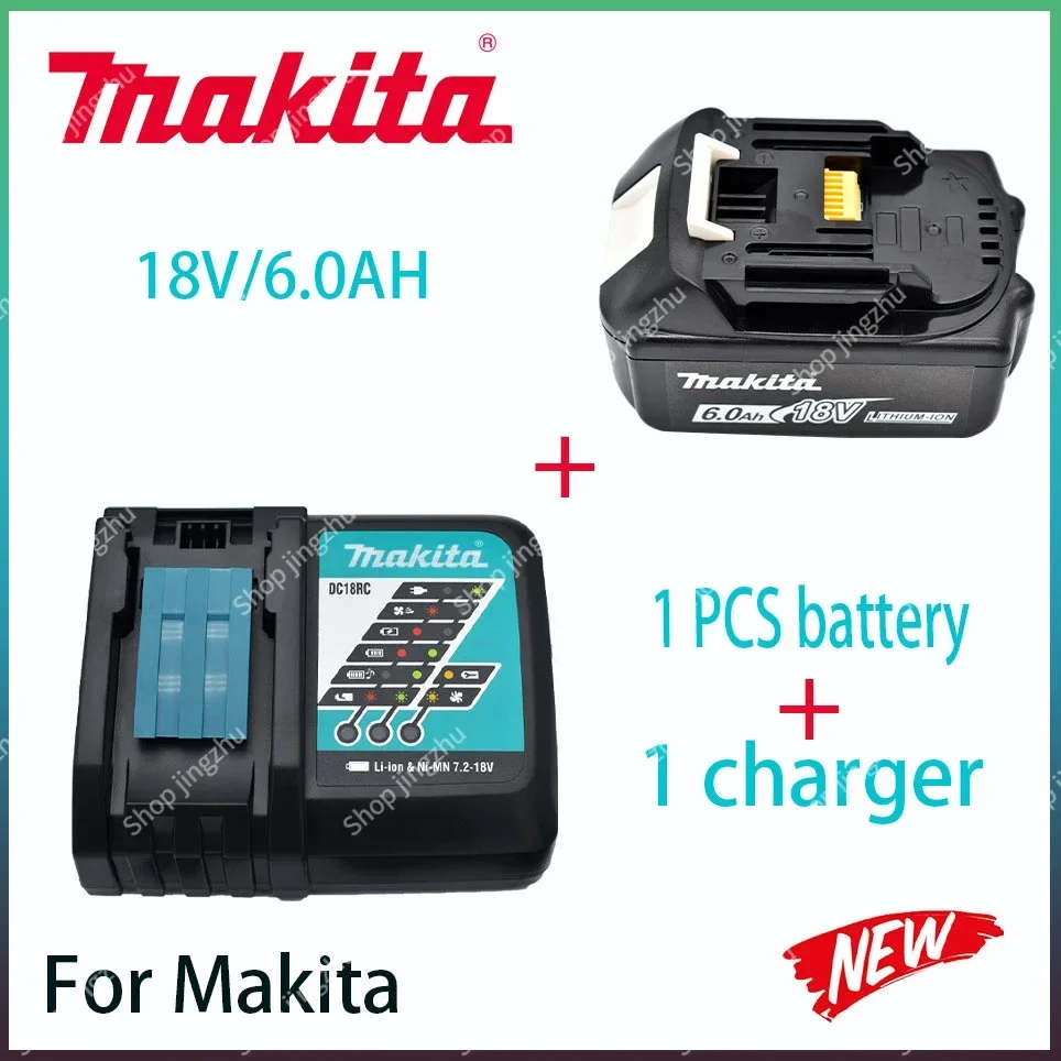 

100% Original Makita 6.0Ah 18V Li-ion Battery Charger DC18RF BL1840 BL1830 BL1430BL1440 DC18RC Charging Tool With USB Port