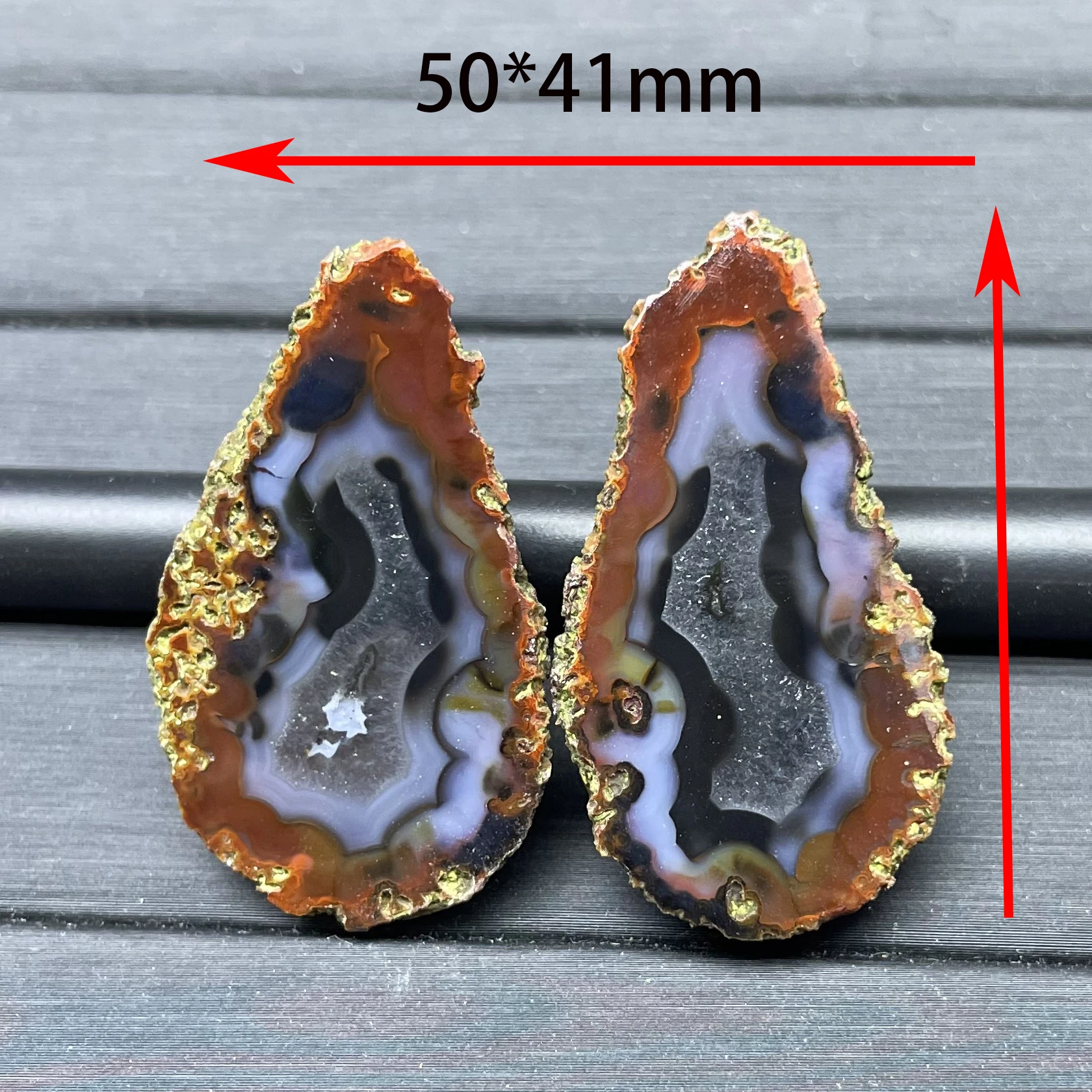 Натуральный красочный камень Zhanguo красный агат жеод полированный оникс Кристалл