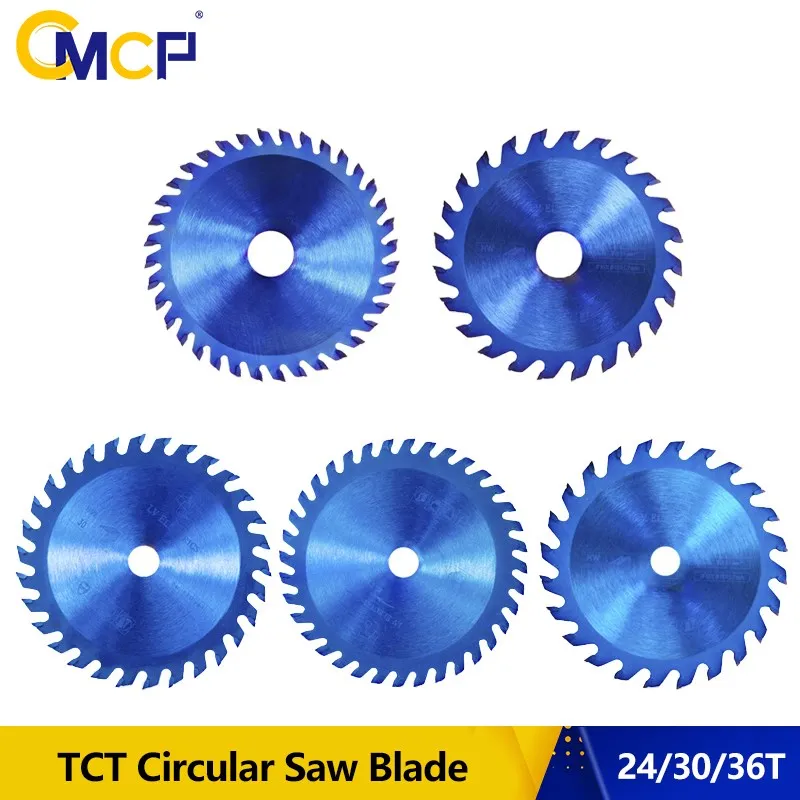 CMCP 85mm Saw Blade For Wood 24/30/36T Nano Blue Coated Mini Circular Saw Blade 85x10/15mm Carbide Cutting Disc TCT Saw Blade