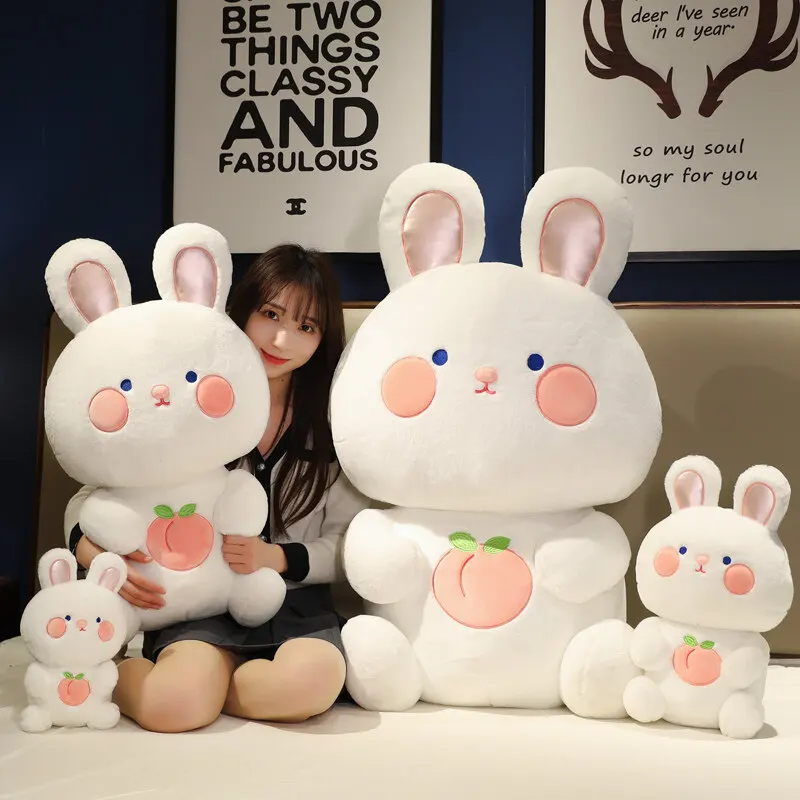 

New Big Rabbit Plush Toys Stuffed White Bunny Soft Dolls for Girlfriend Girl Birthday Gift Plushie Toy Kids Christmas Gift