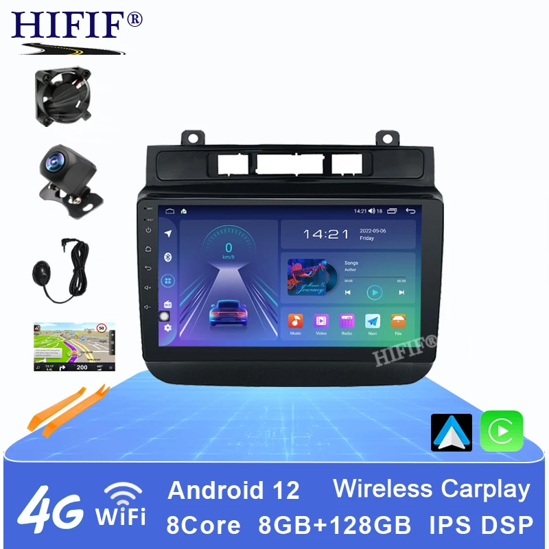 Автомобильный радиоприемник 6 ГБ + 128 Гб Octa Core QLED 1280*720 Android 12 GPS-навигация для Volkswagen