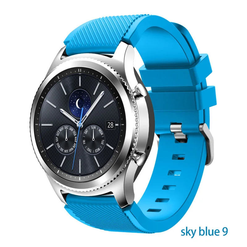 Ремешок силиконовый для Samsung Galaxy Watch 4 classic/3/active 2/Gear S3 Frontier браслет huawei watch gt 2 Pro 22 мм