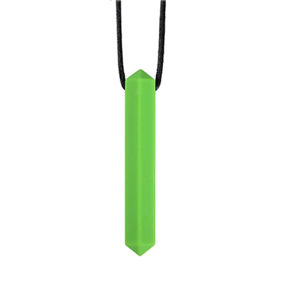 

Necklace Developmental Molar Stick Autistic Children Sensory Baby Teether Easy Clean Silicone Cylinder Chewing Toy Soft Portable