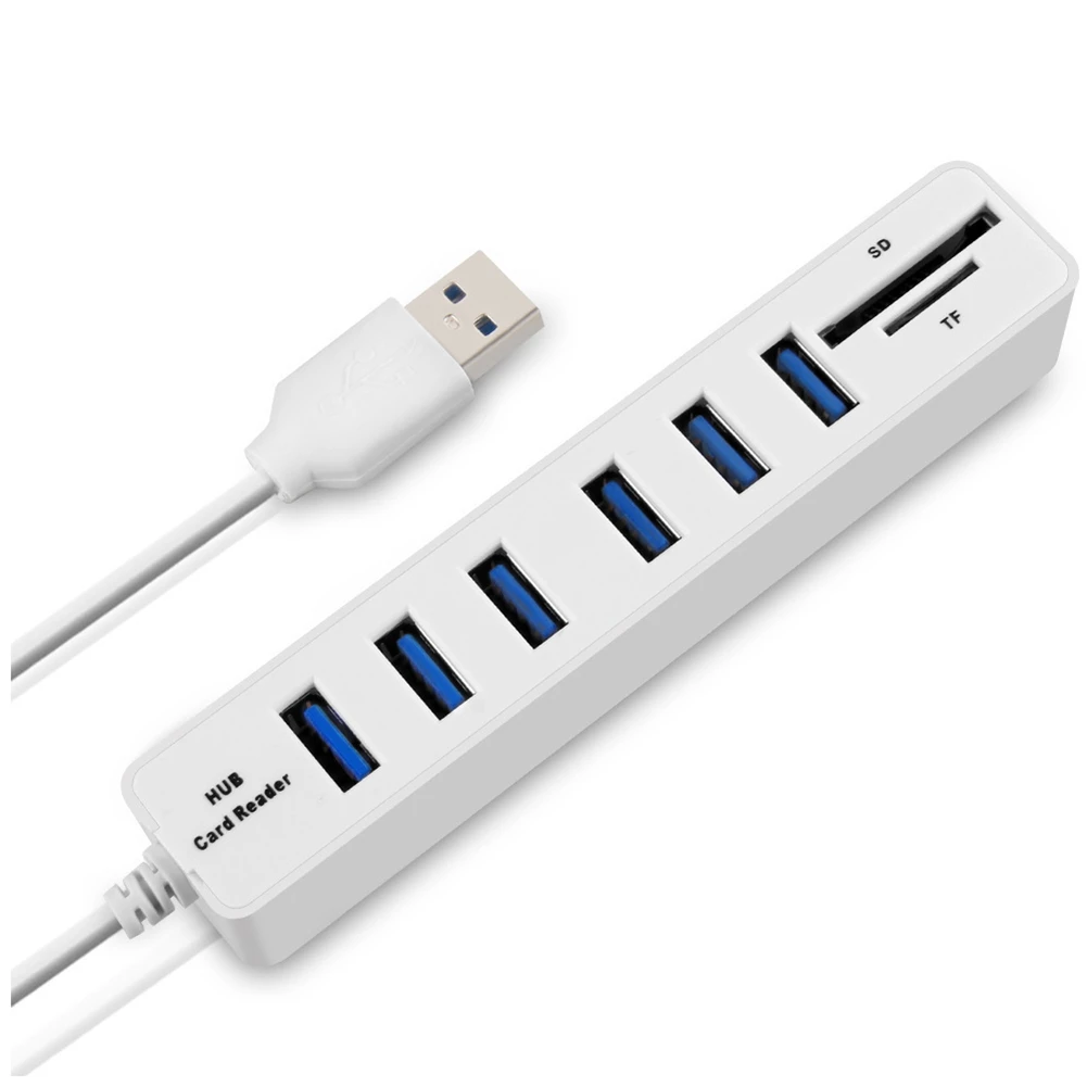 Адаптер-расширитель для USB 2 0 Разветвитель SD/TF карт