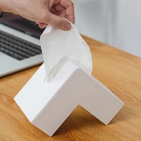 creative nordic right angle desktop napkin paper storage case tissue box holder organizer kitchen livingroom bedroom decor