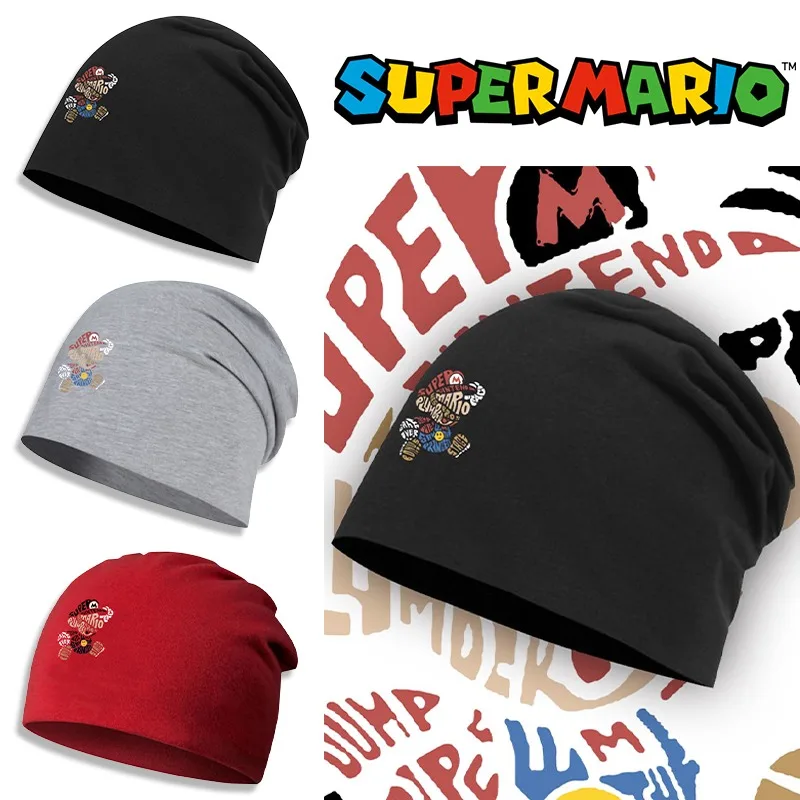 Шапка-бини в стиле Super Mario для мужчин и женщин хлопковая теплая шапка аниме хип-хоп