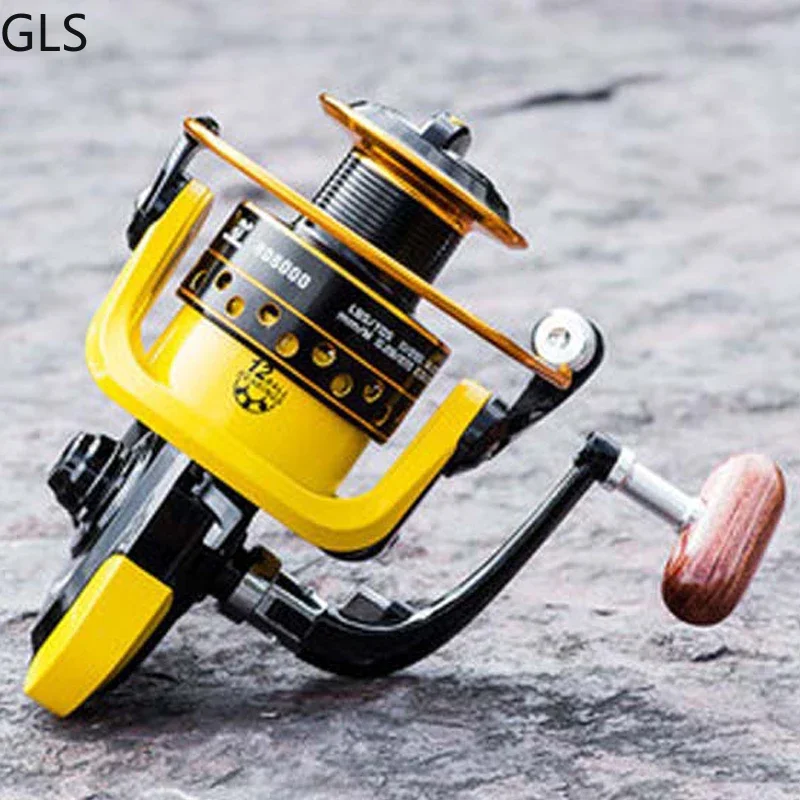 GLS новые рыболовные катушки 5 1: 1/5.2:1 полностью Металлическая катушка с деревянной