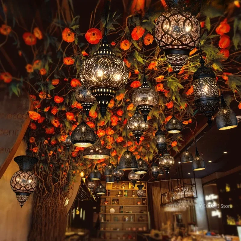 GHJUYIOL Ресторанные светильники кофе ретро Юго-Восточной Азии персонализированное