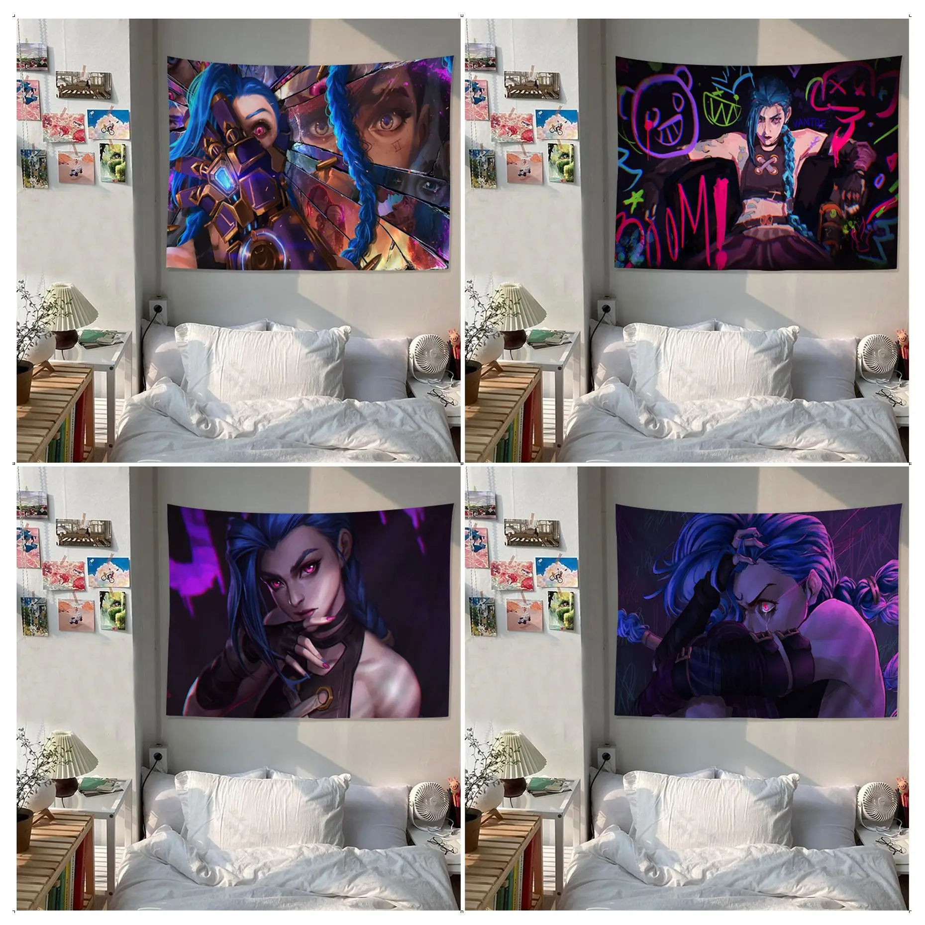 

Loli Jinx Cartoon Tapestry Japanese Wall Tapestry Anime Cheap Hippie Wall Hanging