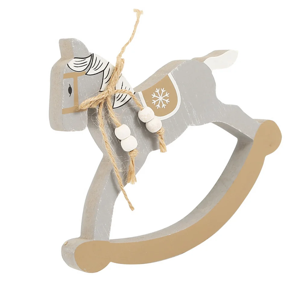 

Miniature Ride On Horse Horse Decor Wood Horse Statue Rocking Horse Sculpture Treasure Box Prizes