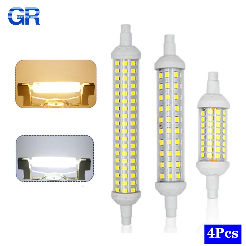 4pcs/lot R7S LED Bulb 6W 9W 12W Spotlight 220V Corn Bulbs 78mm 118mm 135mm SMD2835 LED Lamp Replace Halogen Light For Floodlight