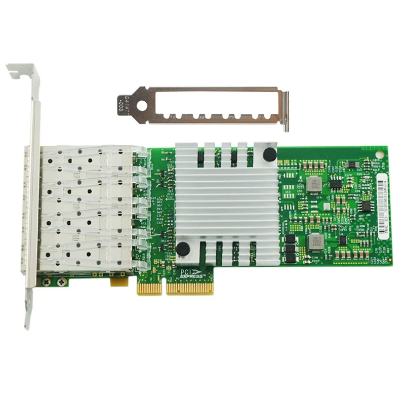

Gigabit Network Card (NIC) With I350AM4 Chip 1000Mbps PCI-Ex4 Four-Port SFP Fiber Network Adapter I350-4SFP/F4