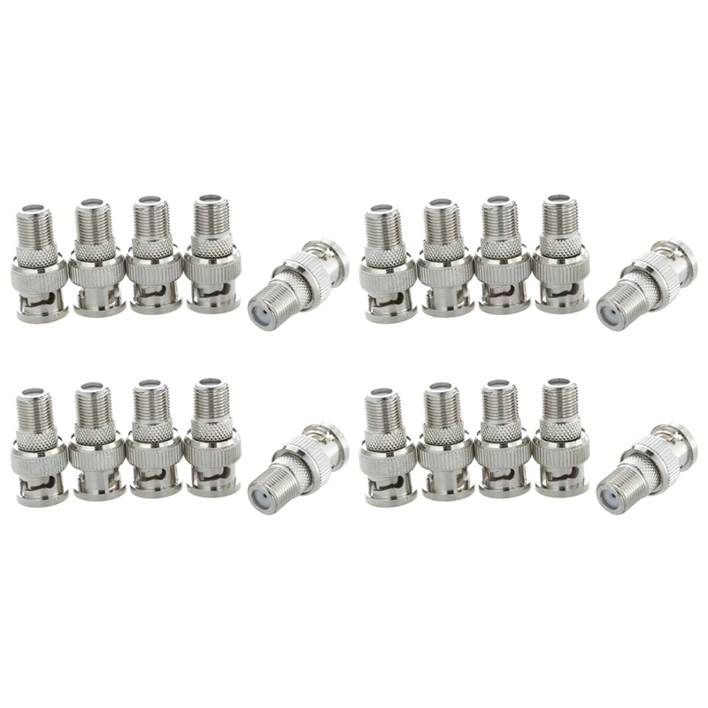

20Pcs BNC Male Plug To F Female Jack Adapter Coax Connector Coupler CCTV Camera