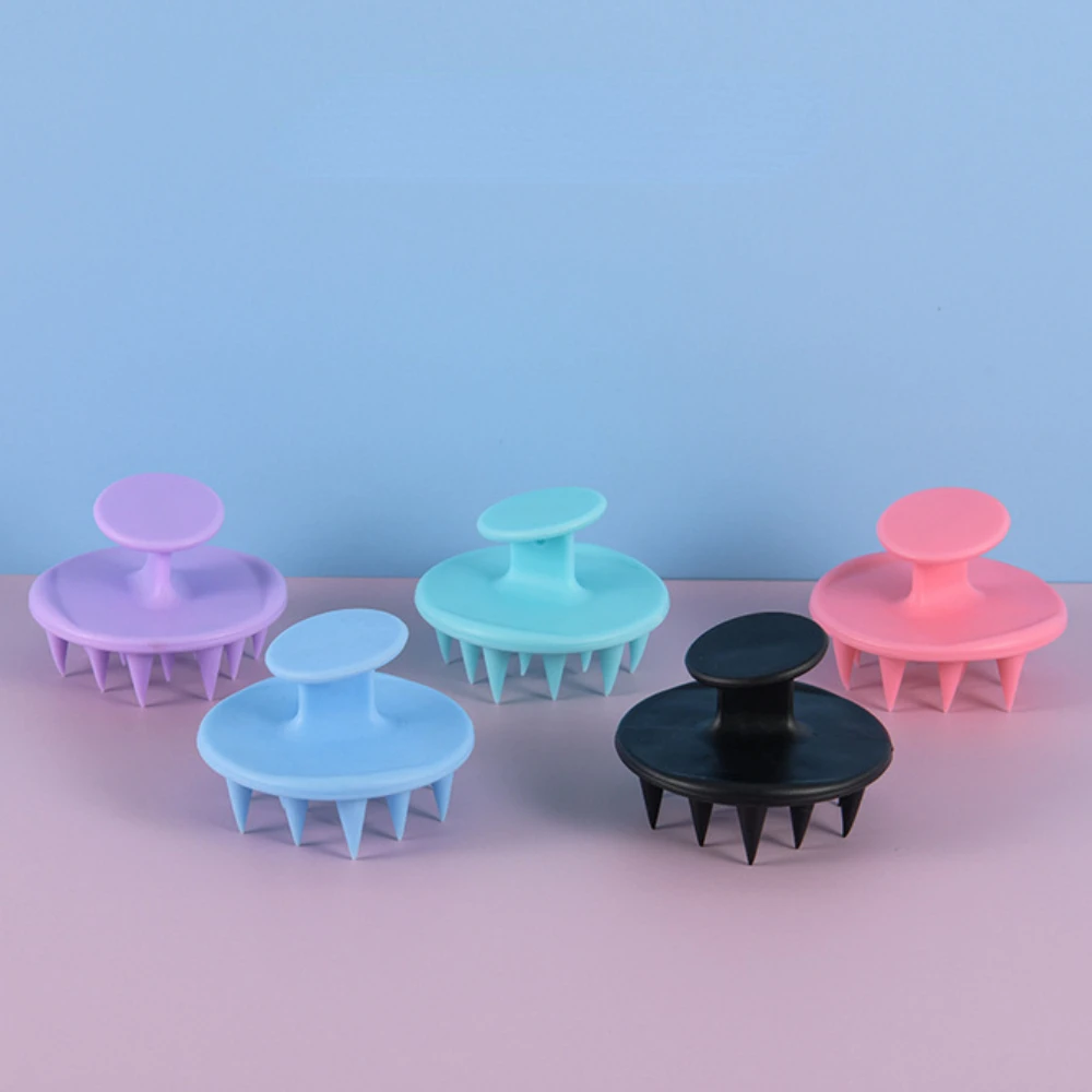 

1pc 14 Teeth Massage Silicone Shampoo Brush Hair Shampoo Comb Scalp Cleaning Head Massage Soft Shampoo Conditioner Brush