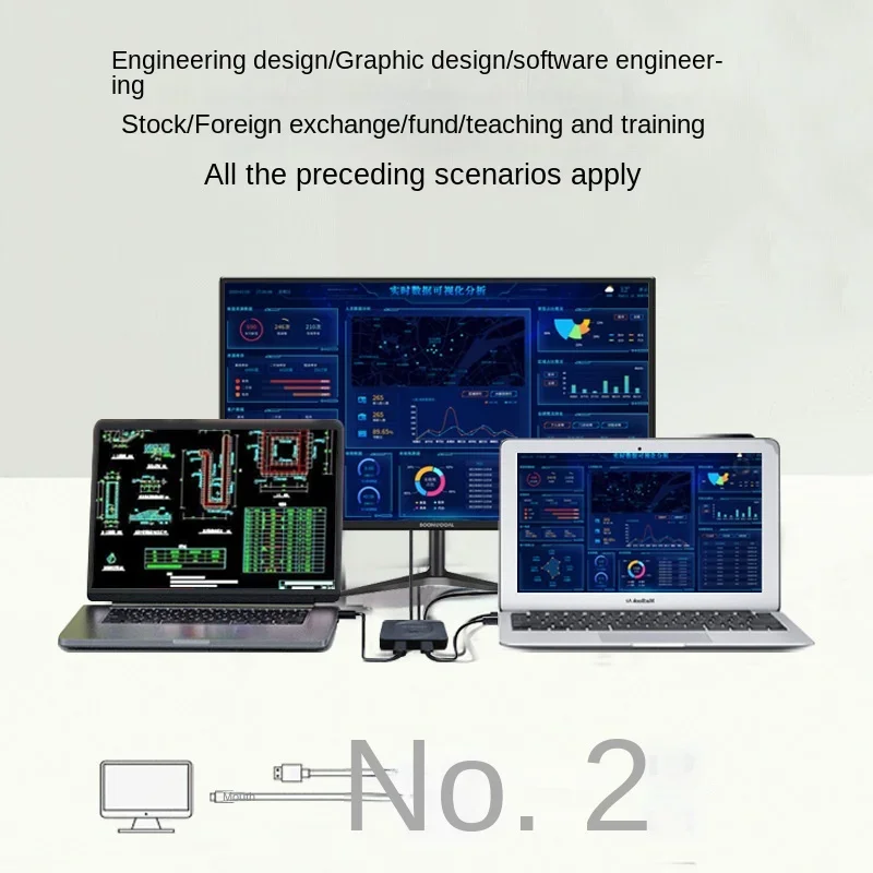 Коммутатор и разветвитель USB-C двунаправленный преобразователь 2-в-1 Type-C 2 входа 1