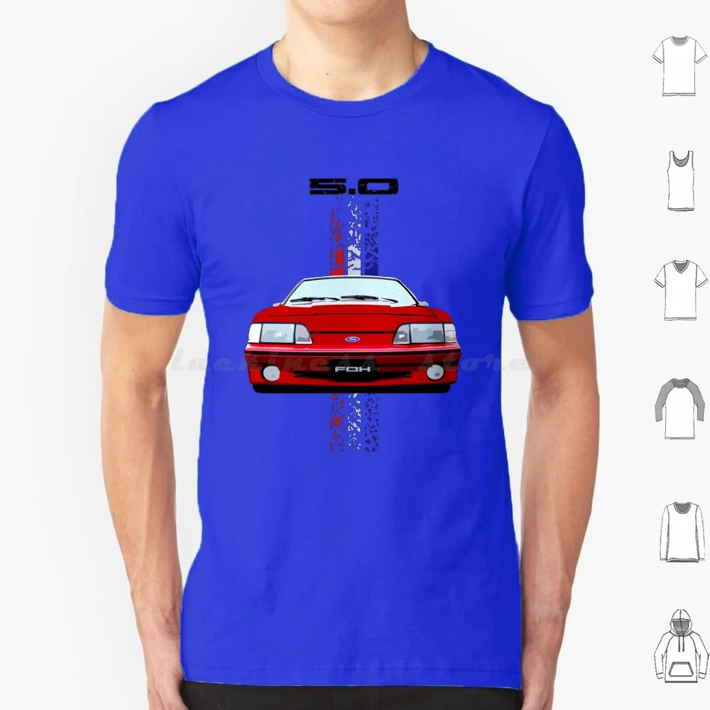 Retro Gt 5.0 Fox Body T Shirt Big Size 100% Cotton Racing Vehicle Cars Race Car Antique Muscle Classic
