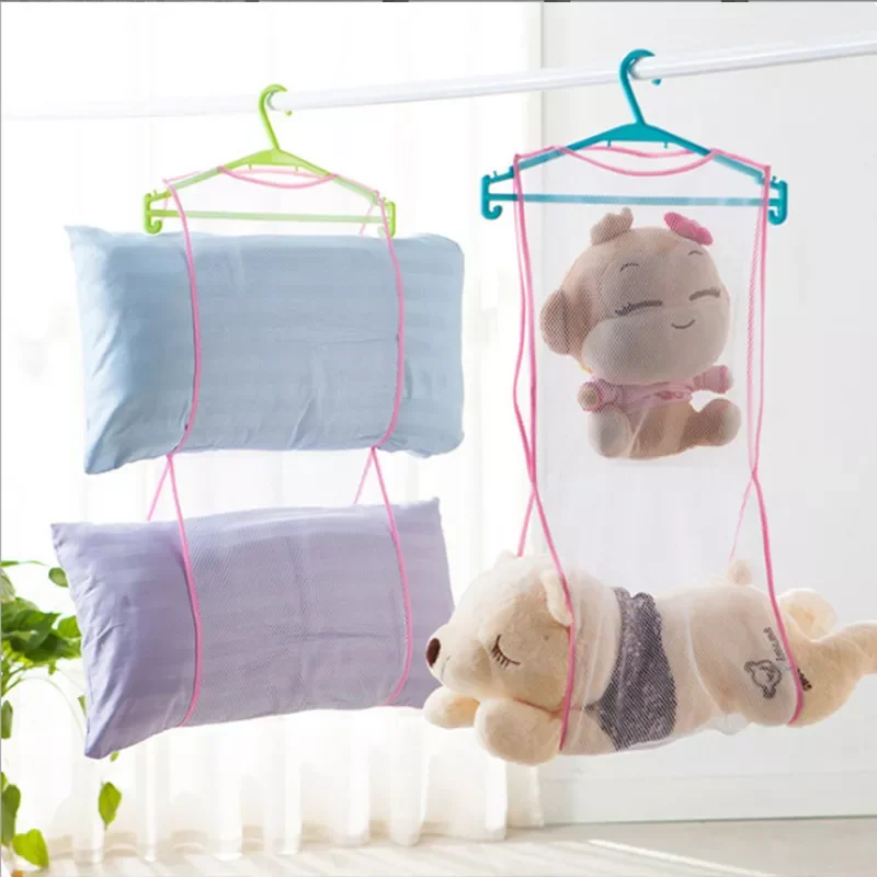 

NEW2023 New Creative Pillow Cushion Storage Bag Shelf Drying Laundry Drying Nets Drying Pillow Rack With Multiple Drying Racks