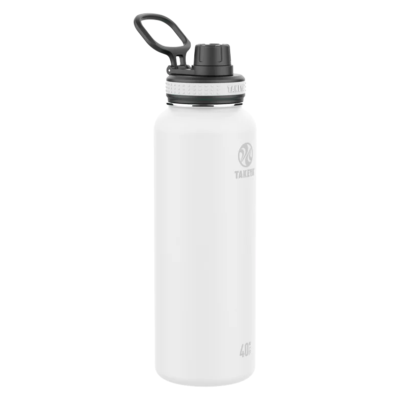 

Белая и черная вакуумная Изолированная бутылка для воды с двойными стенками 40 унций из нержавеющей стали с широким горлом и откидной крышкой бутылка для воды