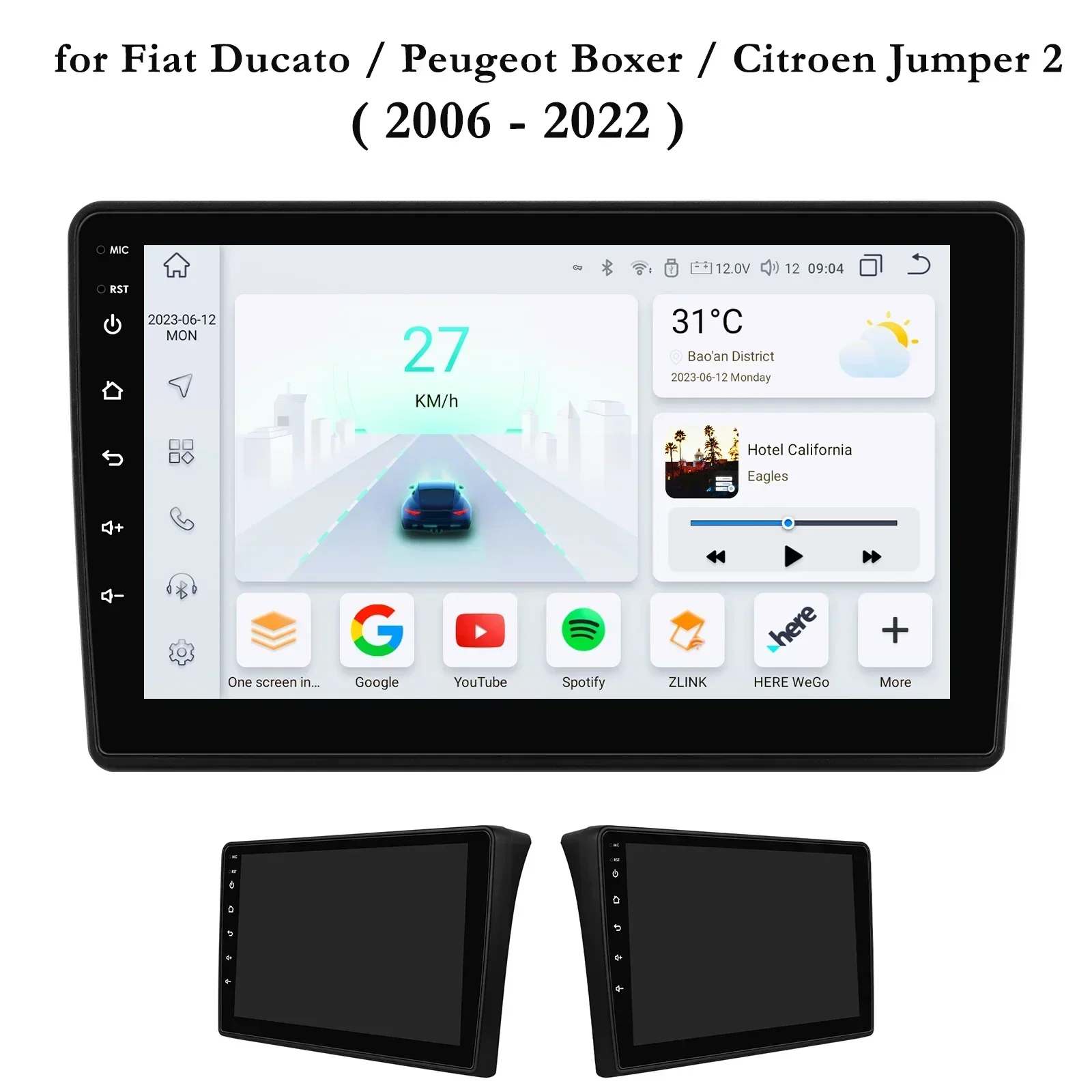 Автомагнитола для Fiat Ducato Peugeot Boxer Citroen Jumper 2 2006-2022 9 дюймов 2DIN Android мультимедийный