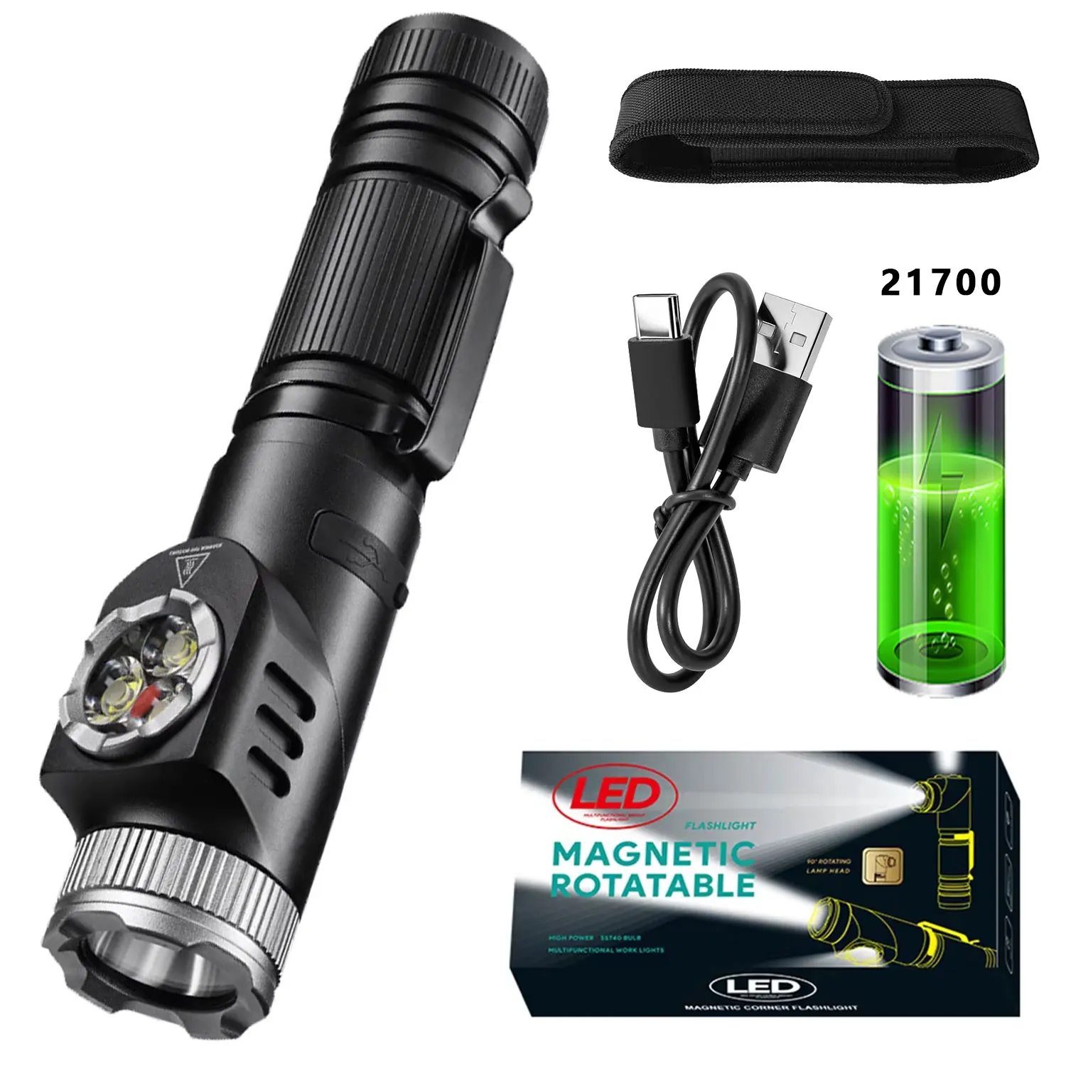 Перезаряжаемый алюминиевый фонарик  1500 Лм