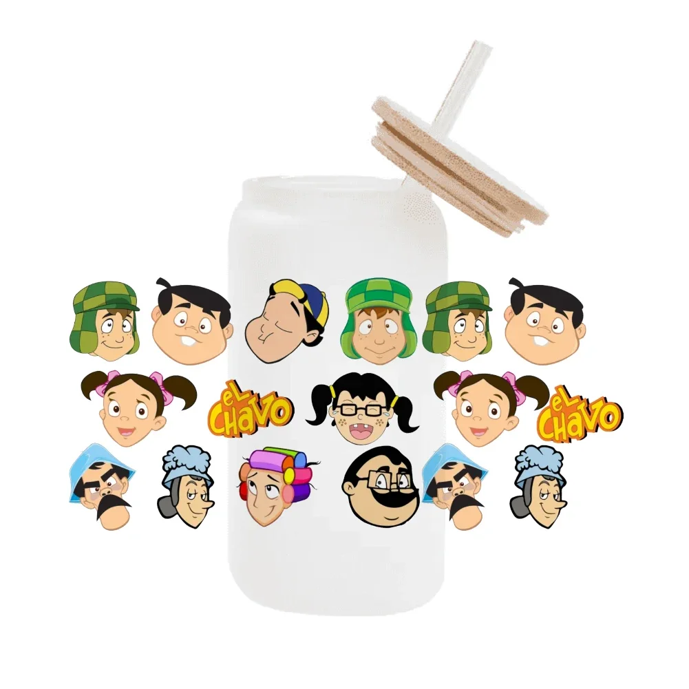 Мексиканский мультфильм El Chavo для Libbey 16 унций банка стекла 3d водонепроницаемый