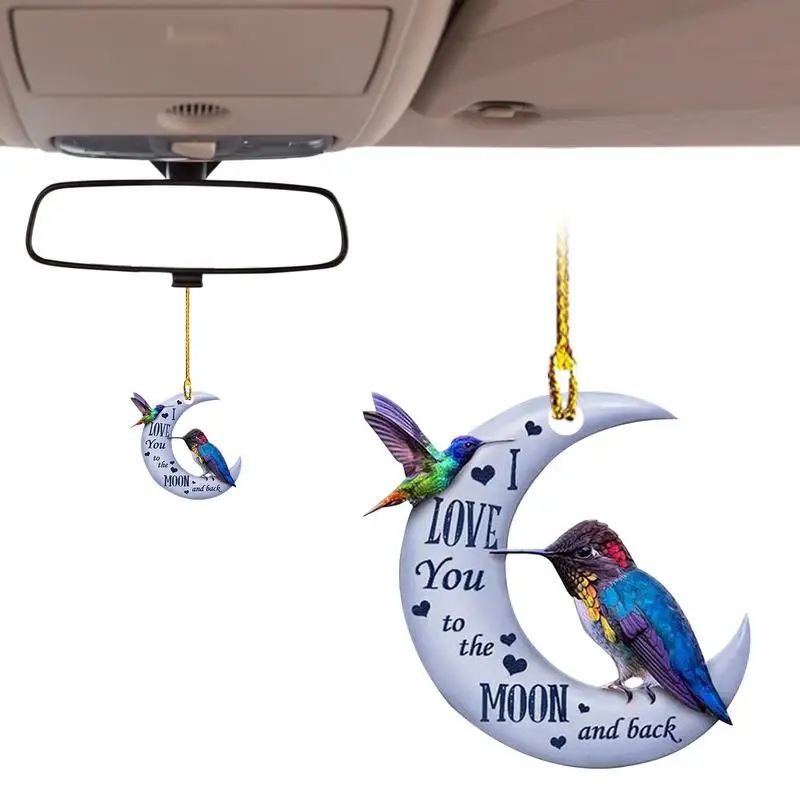

Rear View Mirror Pendant Flat Cute Rearview Mirror Accessories Car Pendant Interior Rear View Mirrors Charm Auto Hangings