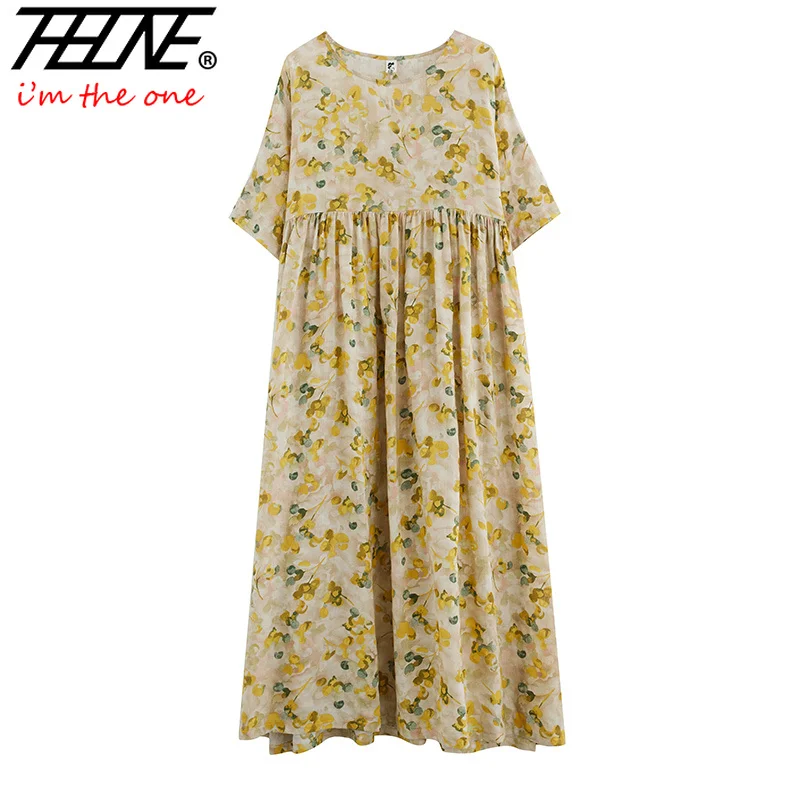 Летнее платье THHONE для женщин 2024 Vestidos Para Mujer длинное богемное индийское корейская