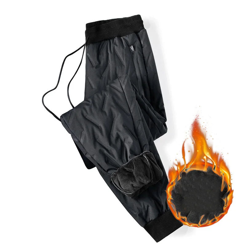 Утолщенные хлопковые брюки мужские зимние на хлопковой подкладке повседневные