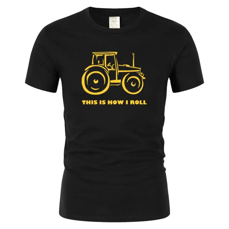 

Summer Fun This Is How I Roll Farming Farmer Tractor T-shirt Graphic T Shirt Men Casual Short Sleeve Tops Tees Print EU Size
