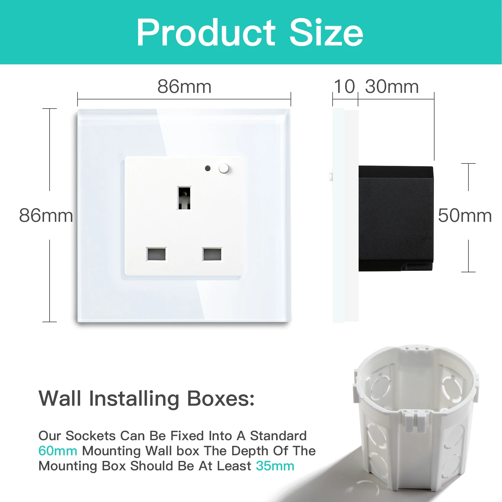 Умная двойная розетка BSEED UK Standard Zigbee с мониторингом энергопотребления, управление через Tuya Smart Life и Google Home, 13А (art.: 3920d976b8f2d) - 3920d976b8f2d