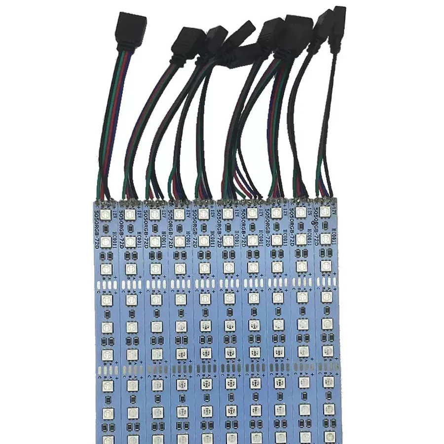 100 шт. 100 см SMD 5050 RGB LED-лента, 12В24В, 1 метр, 72 светодиода, полноцветная, жесткая алюминиевая, для праздничных шоу и выставок (art.: 3920dad362e84) - 3920dad362e84
