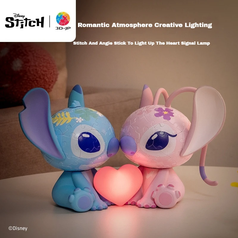Disney 3D-JP Lilo &amp Stitch 3D Puzzle Toys Аниме Статуэтки Ангел 3d Пазл Ночник Девушки Kawaii Подарок