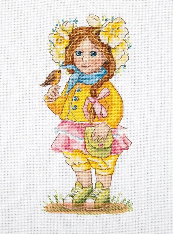 Наборы для вышивки китайским крестом наборы рукоделия счетный крест Spring Girl 24-36 11CT