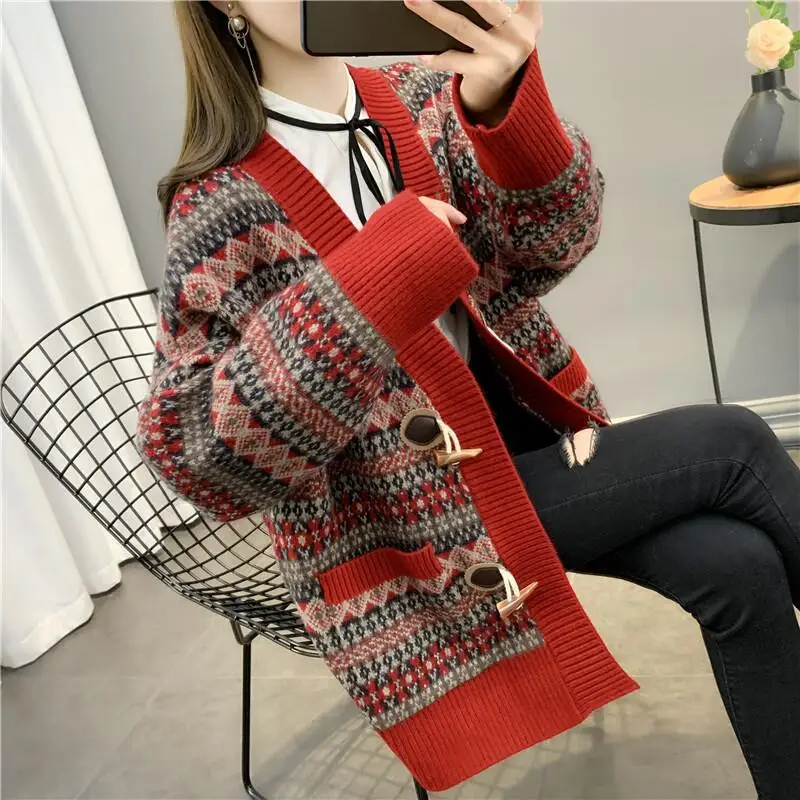 

Autumn Dress 2022 New Women's Sweater Coat Women's Top Slouchy Knitted Cardigan Women Wear Versatile in Early Autumn