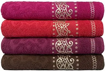 

4 Toalhas de Banho Enxuta Cristal Jacquard 75cm X 1.40m - 100% Algod (Kit 5)