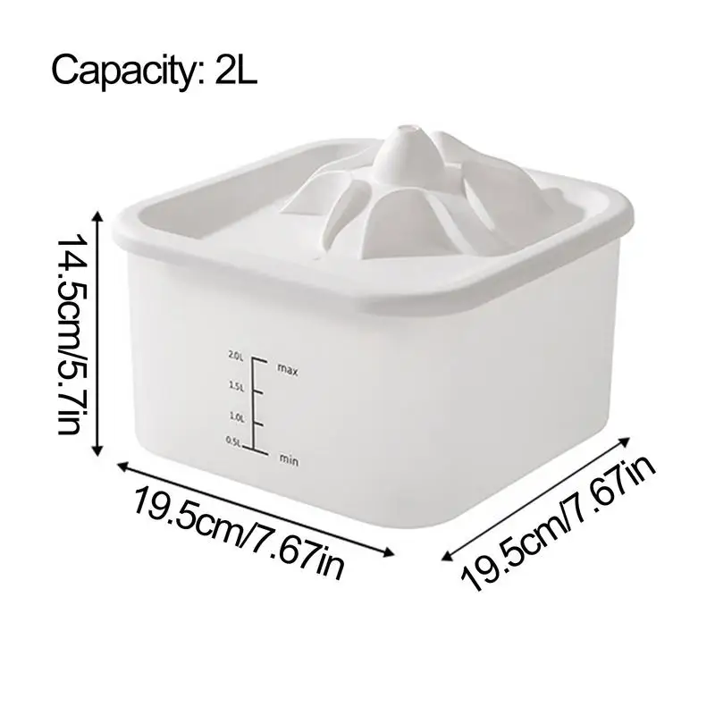 w zwierząt domowych cichy podajnik wody filtr cyrkulacyjny fontanna elektryczna 2l koty automatyczny dozownik stylu wulkanicznym dla