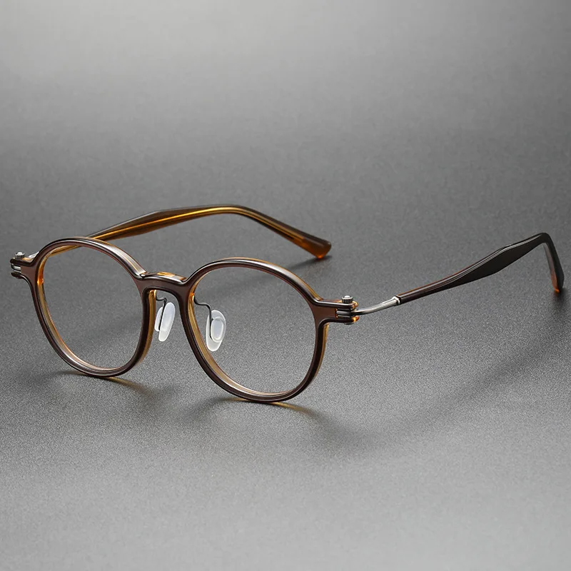 

Высококачественные круглые ацетатные ретро очки для мужчин и женщин титановые новые стильные винтажные оправы для оптических очков ручной работы