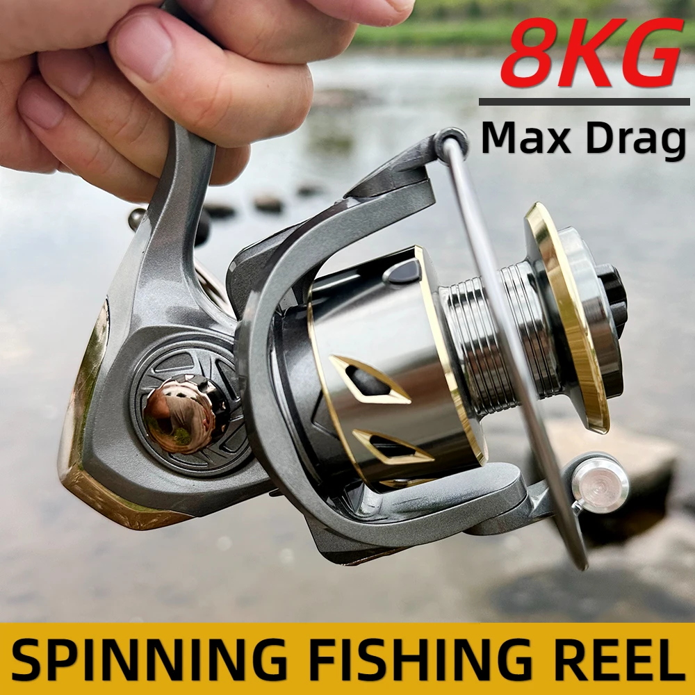 Гладкая и прочная спиннинговая рыболовная катушка 2000 3000 4000 5000 6000 7000 с большим