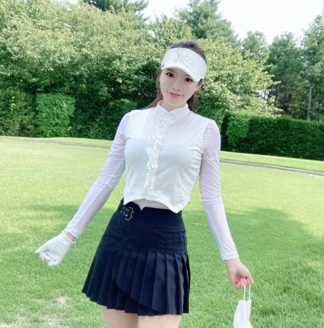 2022 Summer Golf women's skirt new high-waisted slim skirt slim pleated skirt women's thin skirt temperament outdoor sports