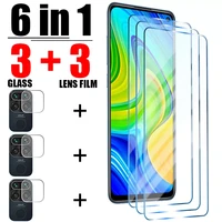 6in1 tempered glass for redmi note 11 10 9 8 pro 11t 9s 10s 9t 8t 7 screen protector for xiaomi poco x3 nfc m3 f3 pro gt glass
