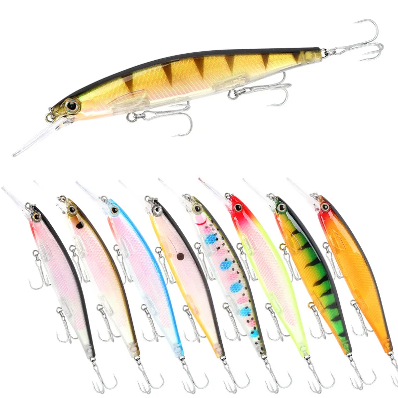 

1 Pcs Luya Bait Mino 12.3cm/13g Luya Bait Long Tongue Plate Floating Bait Wholesale Fishing Bait