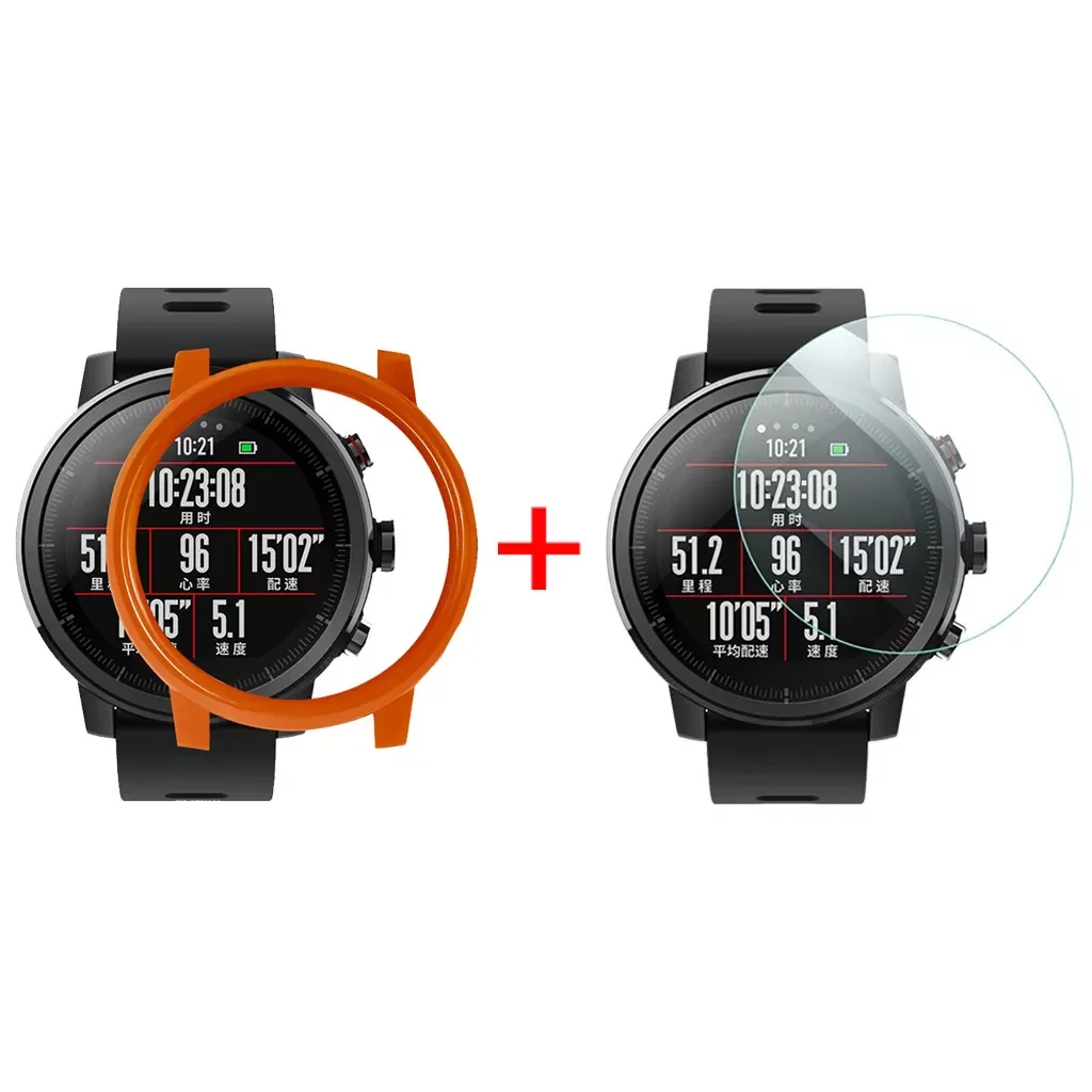 

Protective Ceramics Soft Film For Xiaomi Huami 2/2S Stratos Watch Screen Protector PC Case Cover Smart Accessories