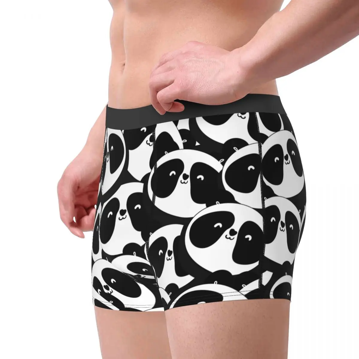 Мужские трусы-боксеры трусы с милой пандой из полиэстера нижнее белье милыми