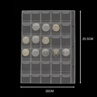 10pcs 30 pocket coin collection folders empty pocket coin storage photo album page for collecting coins and money 252x200mm