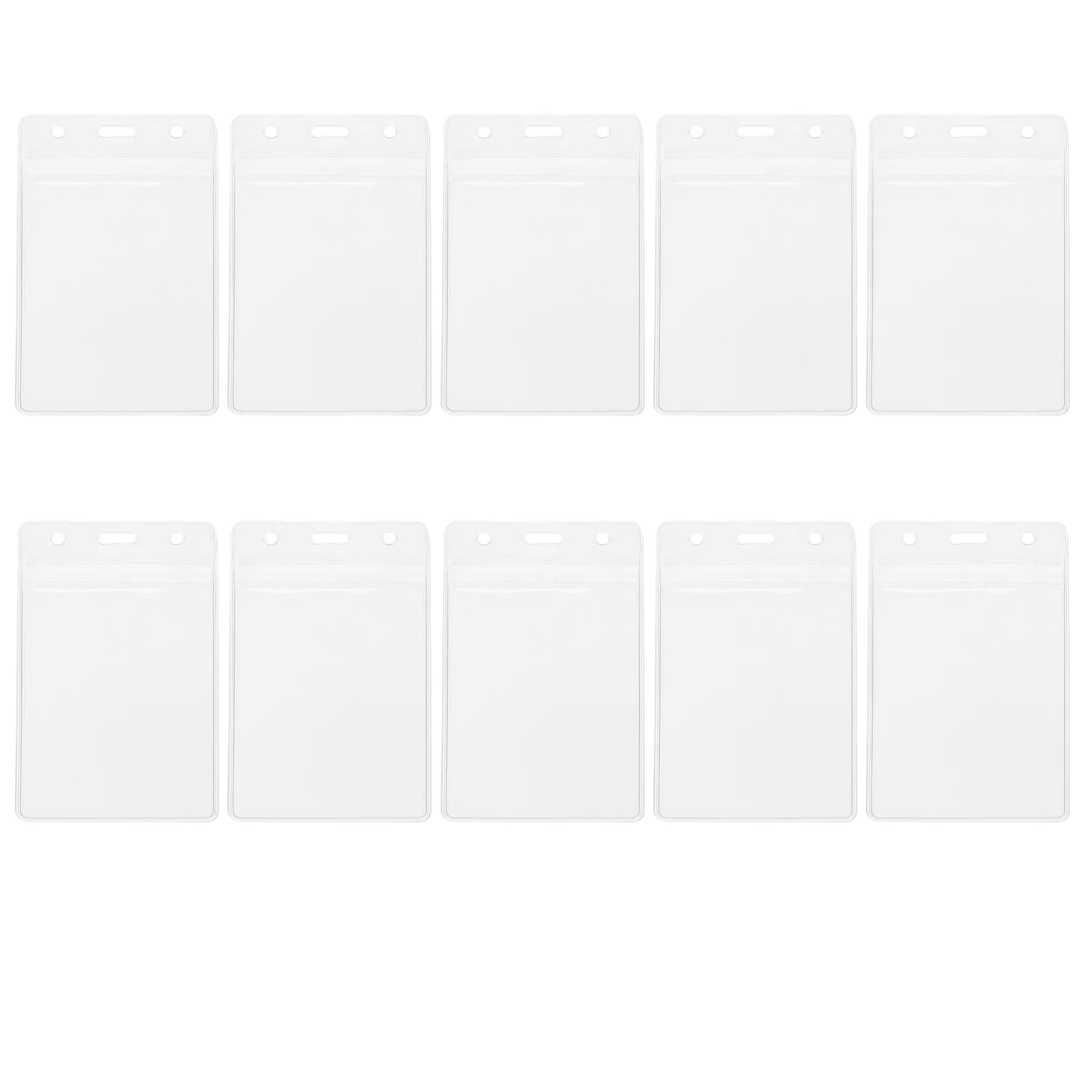 

10 Pcs Work Permit Card Cover Exhibition Certificate Holder Clear Sleeves Pvc Badge Holders Cards Name Vertical Id