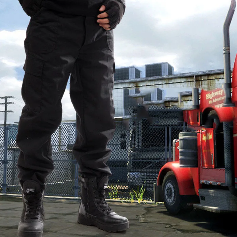 NEW 2022 Outdoor Cargo Overalls Commando Black Multi-pocket Labor Protection Security Guard Field Jungle Tactical Pants